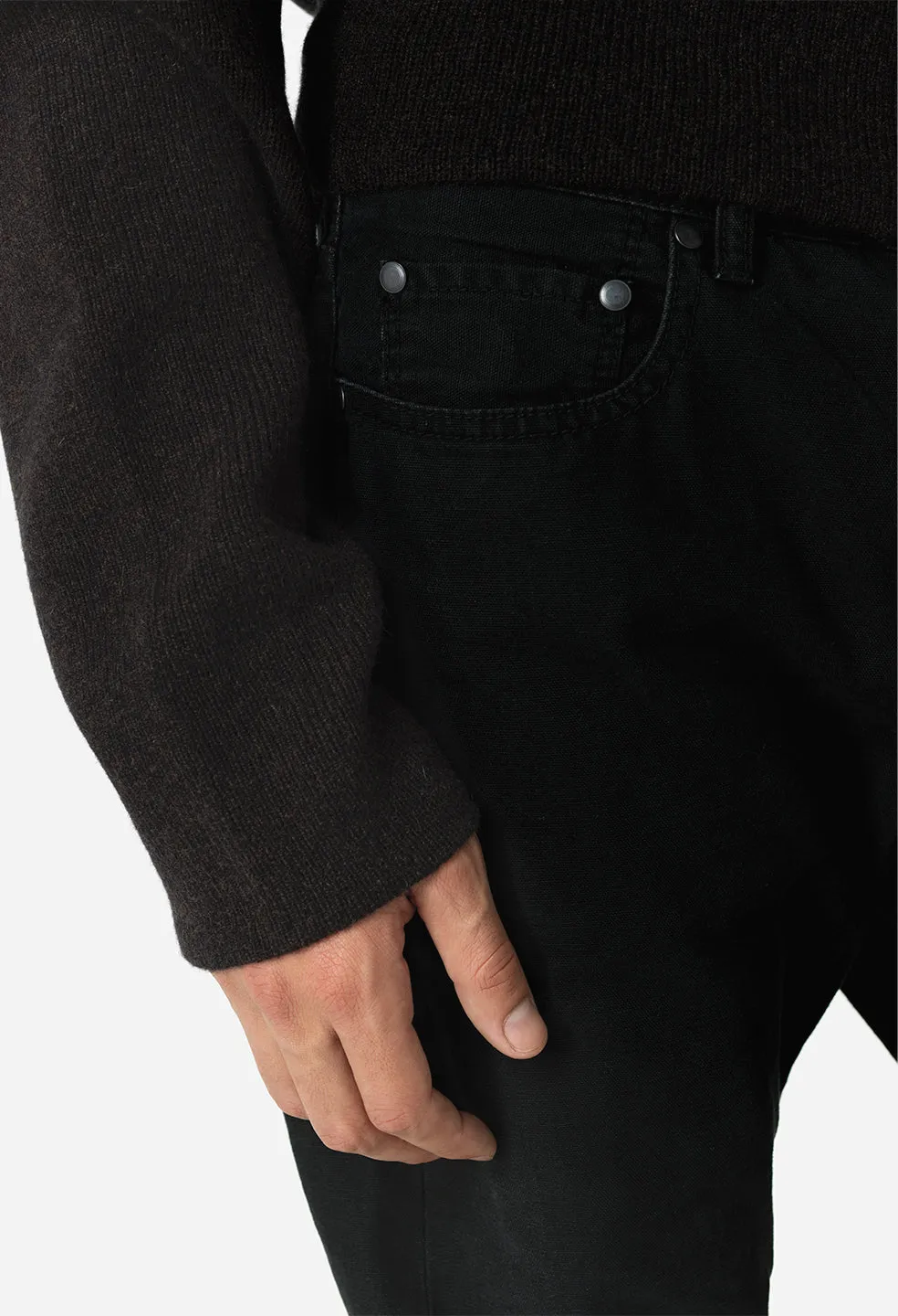 Caribou Bootcut / Washed Canvas Black