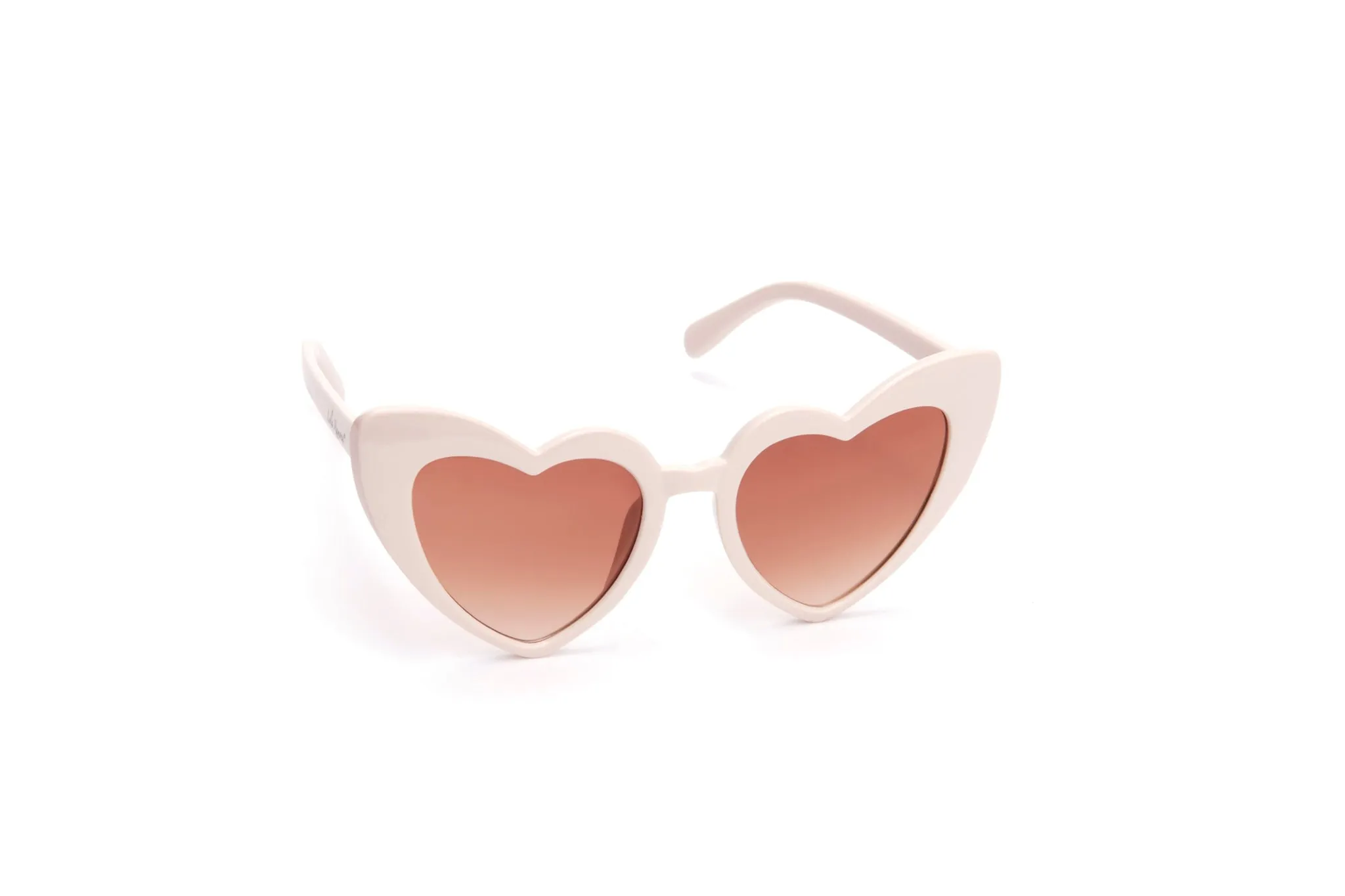 Cat Eye Heart Shades - Cream