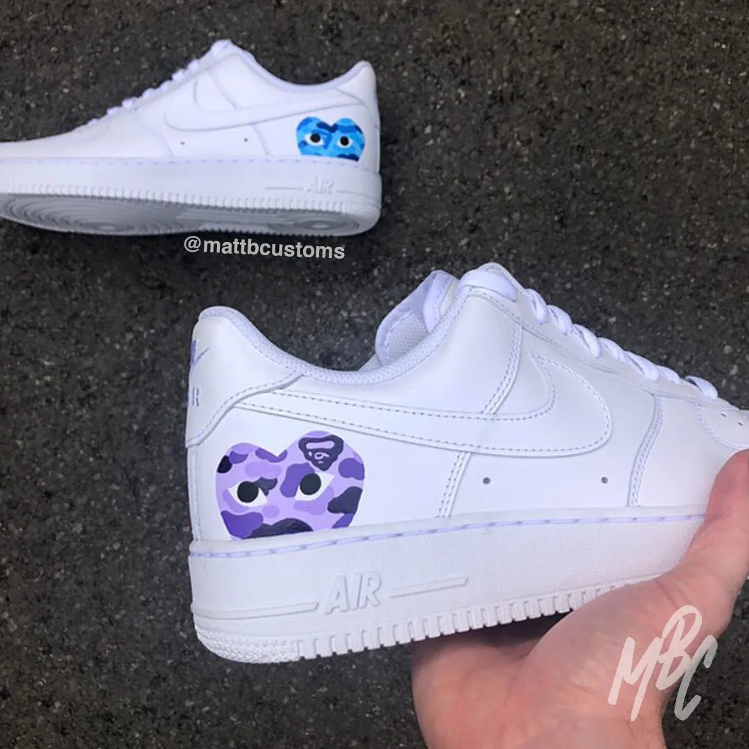 CDG X Bape - Air Force 1 Custom