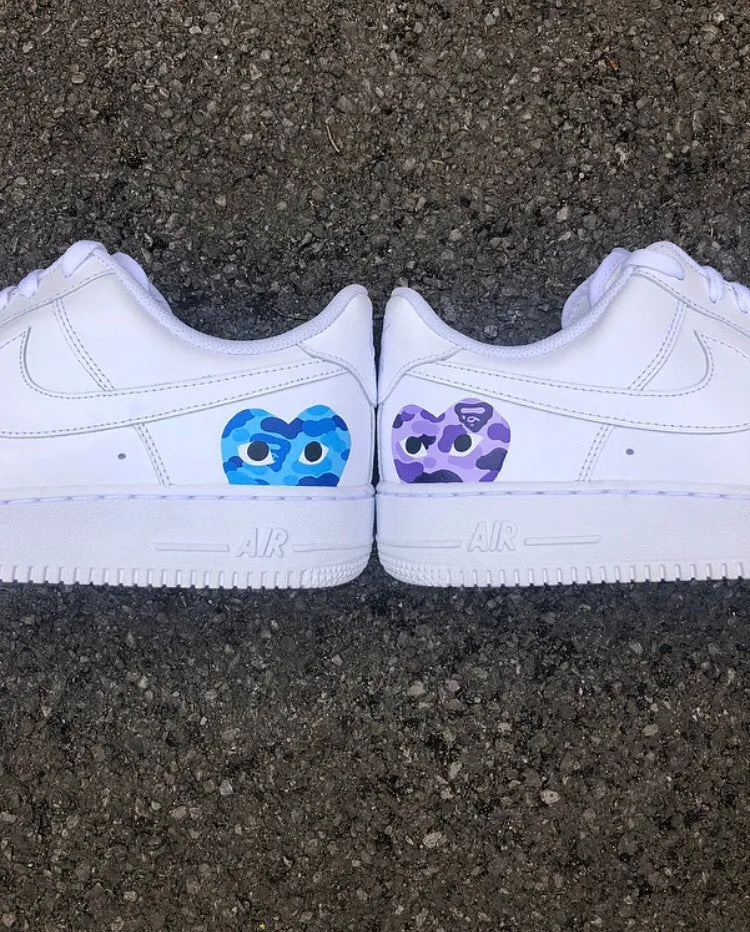 CDG X Bape - Air Force 1 Custom