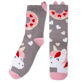 Chaussettes antidérapantes Enfant Licorne 27/34