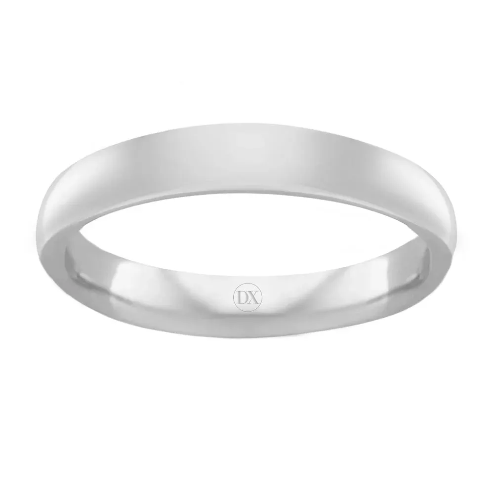 Classic Comfort 3mm - 9ct White Gold