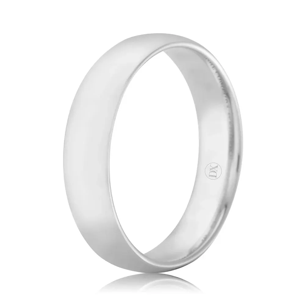 Classic Comfort 5mm - 18ct White Gold