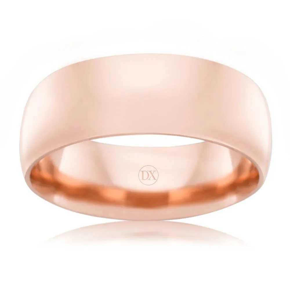 Classic Comfort 8mm - 18ct Rose Gold