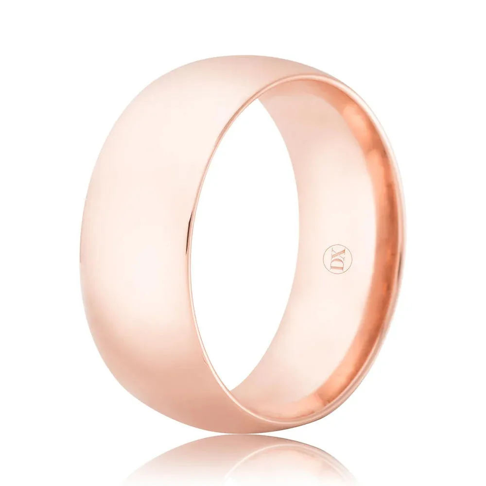 Classic Comfort 8mm - 18ct Rose Gold