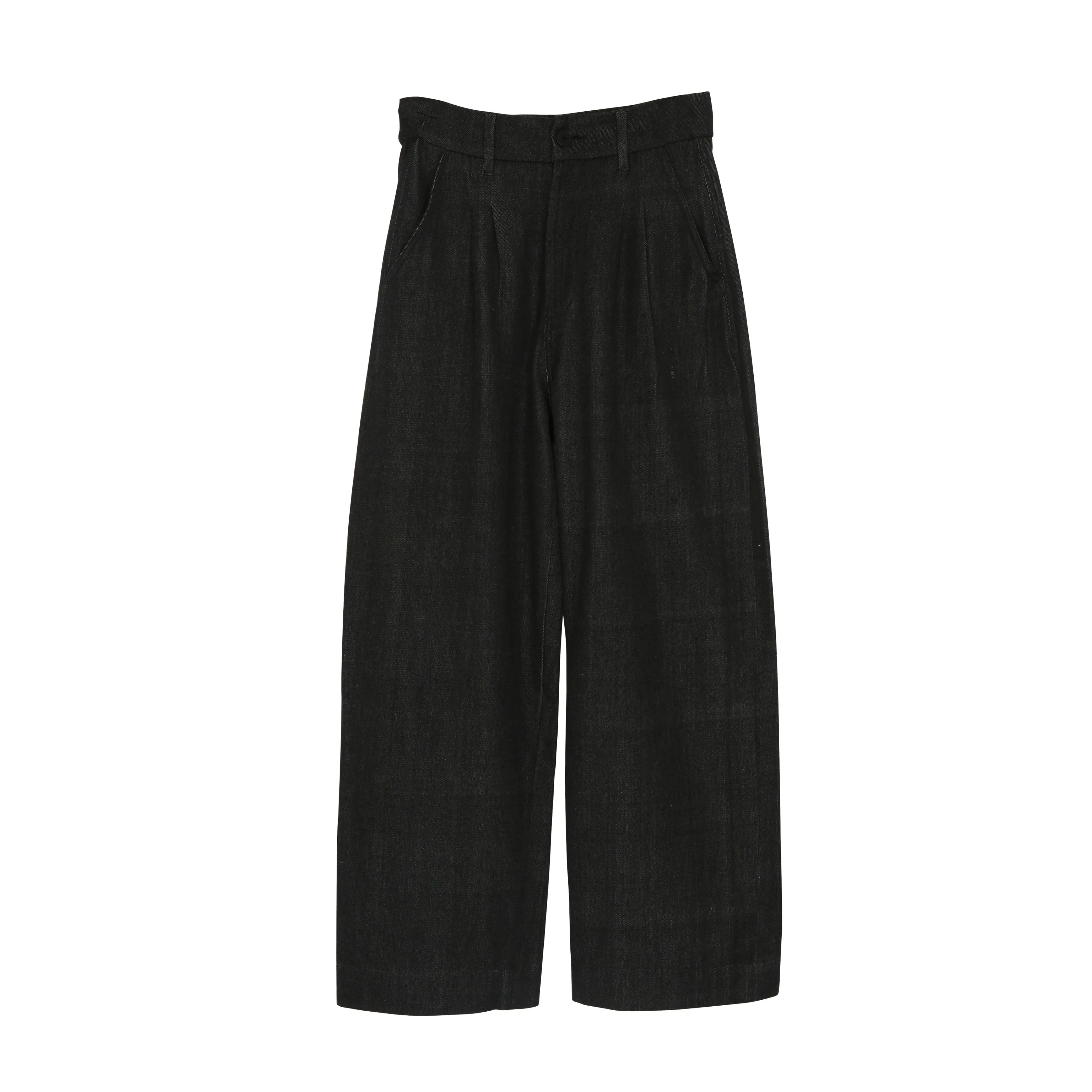 COTTON DENIM TROUSER BLACK