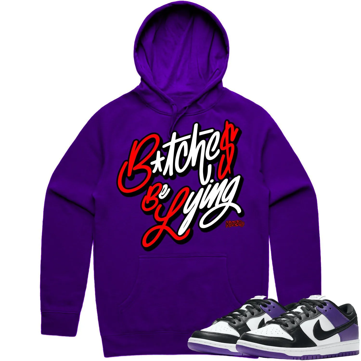 Court Purple Dunks Hoodie to Match - RED BBL