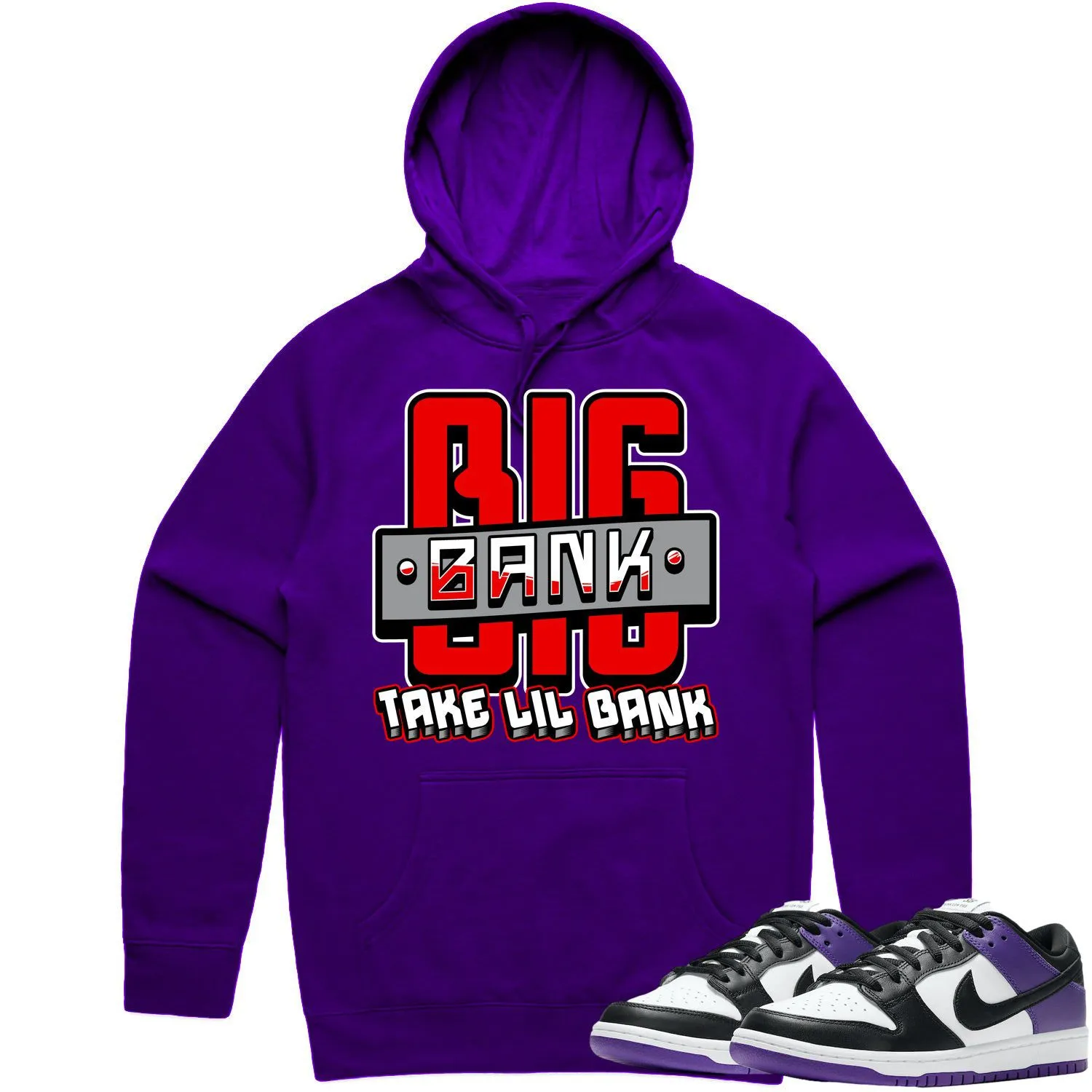 Court Purple Dunks Hoodie to Match - RED BIG BANK