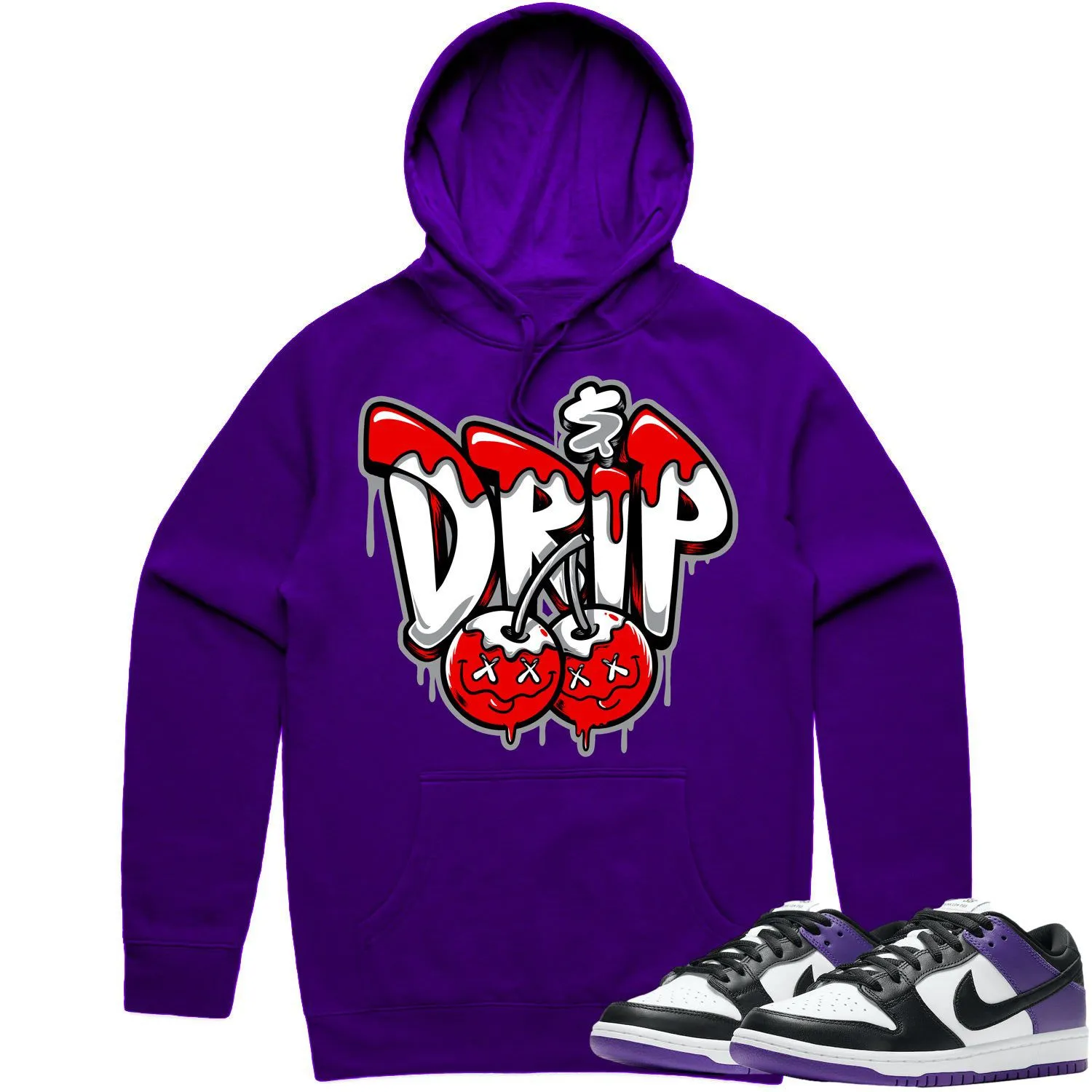 Court Purple Dunks Hoodie to Match - RED MONEY DRIP