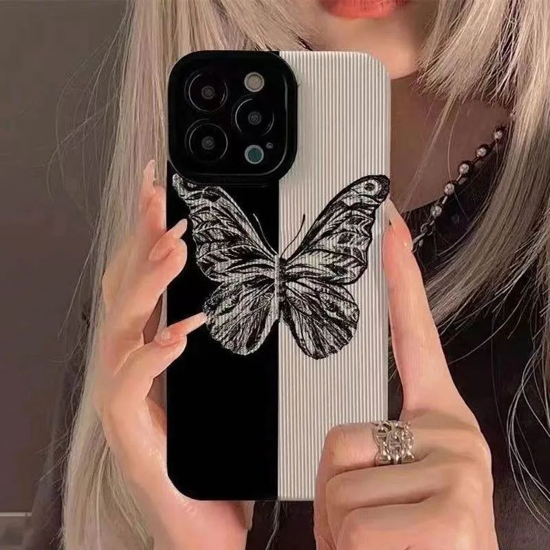 Cute Phone Cases for iPhone 14 Pro Max, 13, 12, 11, XS, XR, 7, 8 Plus - Fashion Butterfly Leather