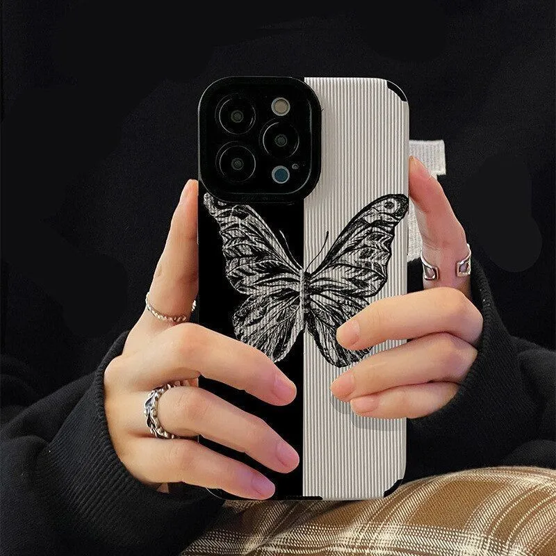 Cute Phone Cases for iPhone 14 Pro Max, 13, 12, 11, XS, XR, 7, 8 Plus - Fashion Butterfly Leather