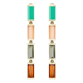 DECO MAXI BAGUETTE MULTICOLOR EARRINGS