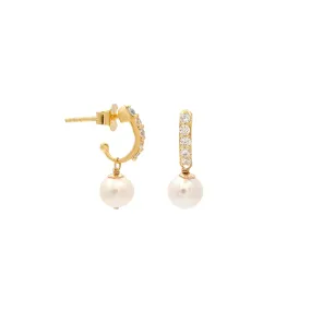 Demi Pearl Hoops | Pearl