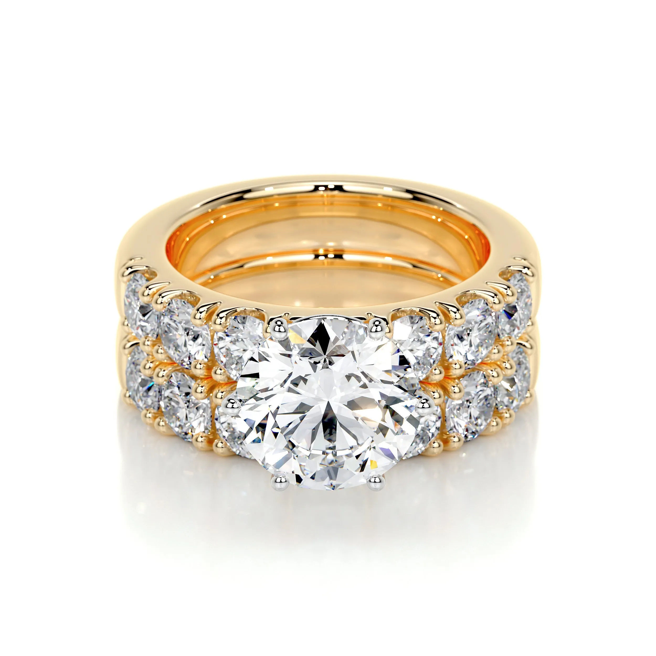 Destiny Lab Grown Diamond Bridal Set -18K Yellow Gold