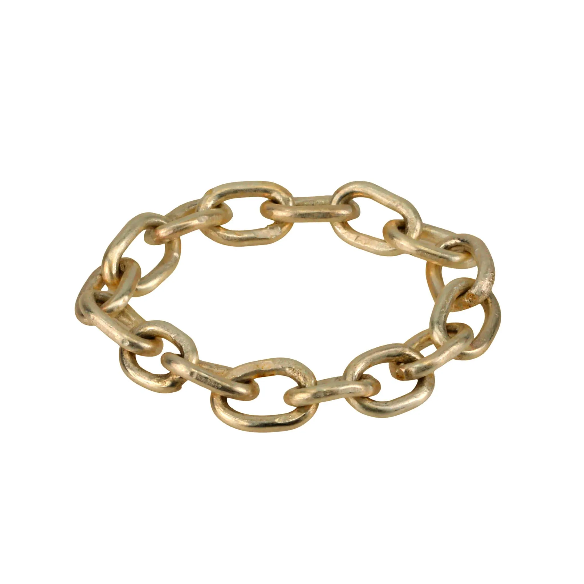 Diana Gold Handmade Flexible 18 Gauge Link Chain Ring