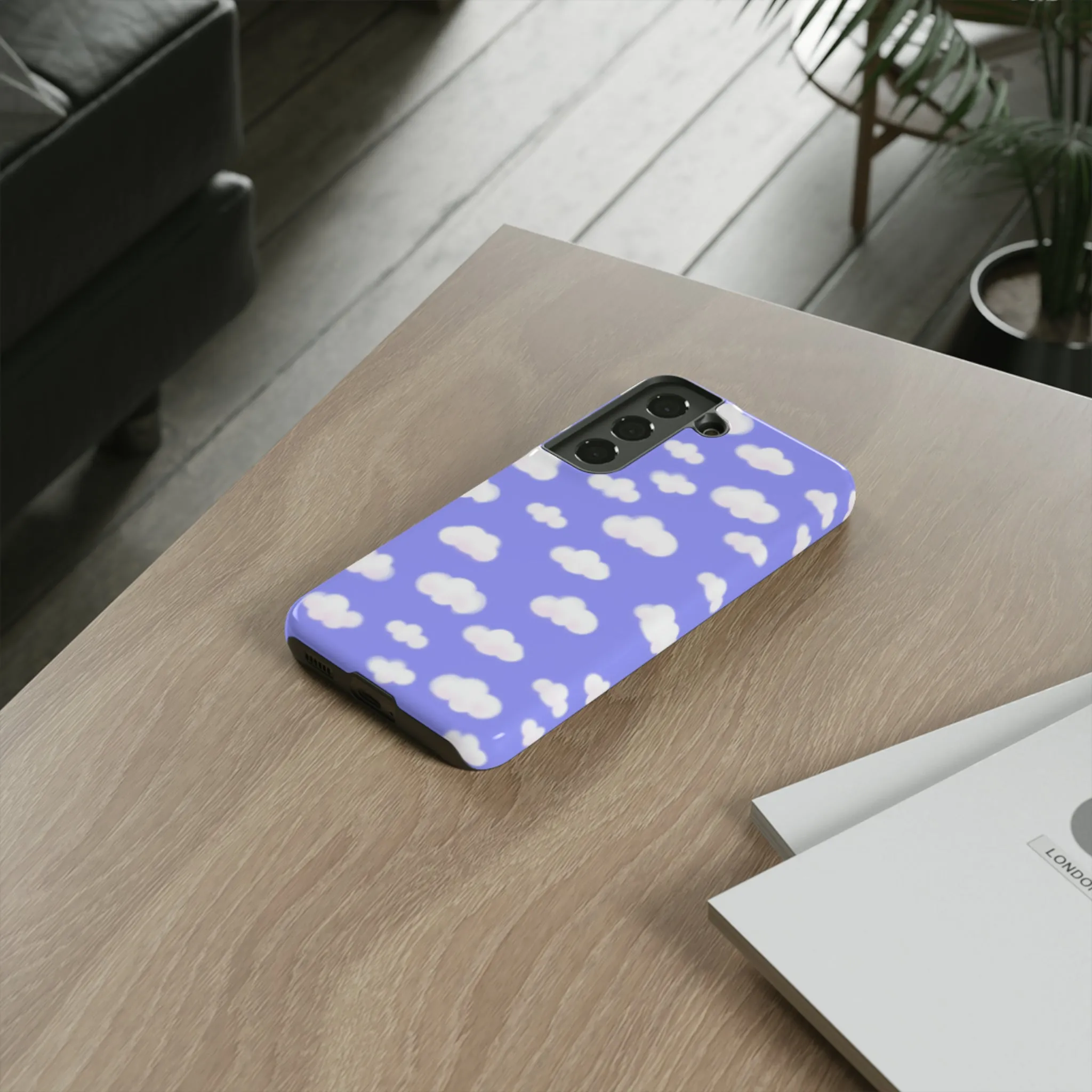 Dreamy Clouds Tough Phone Case (Periwinkle)