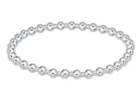 E Newton Classic Grateful Pattern Bead Bracelet - Sterling