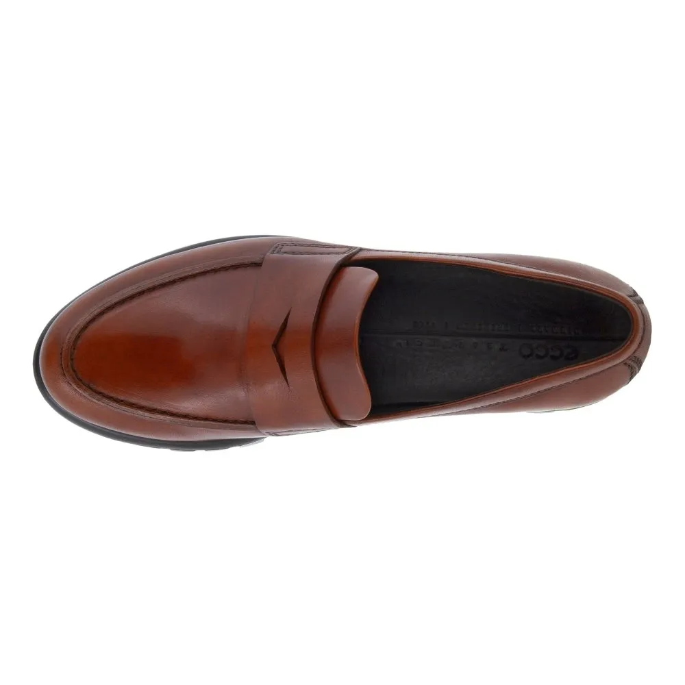 Ecco Women's Modtray Moc-Toe Penny Loafer - Cognac