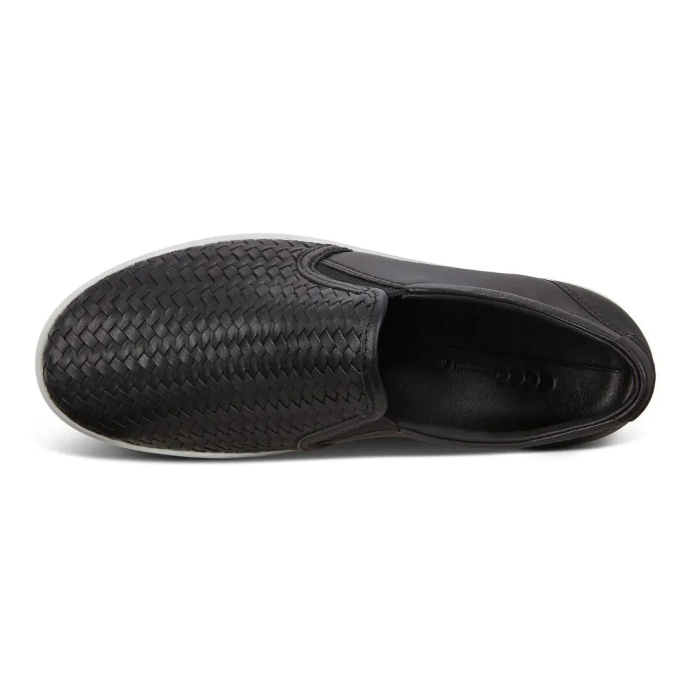 Ecco Women's Soft 7 Woven Slip-On - Black