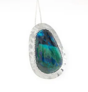 Eilat Stone Pendant in 925 Sterling Silver   Necklace #1