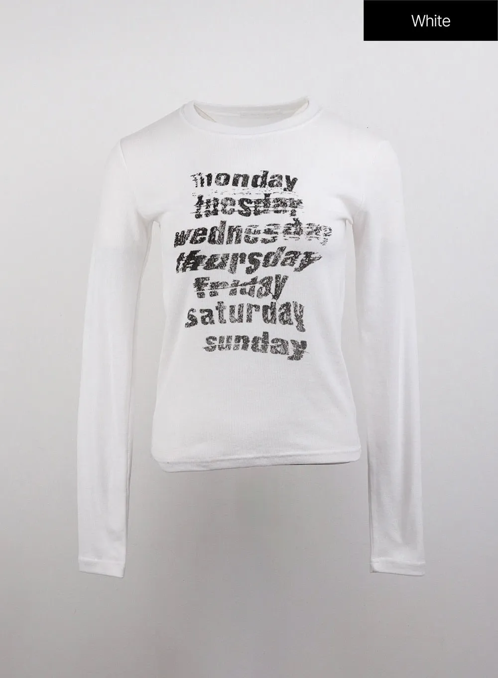 Everyday Graphic Lettering Slim Fit Long Sleeve CJ411