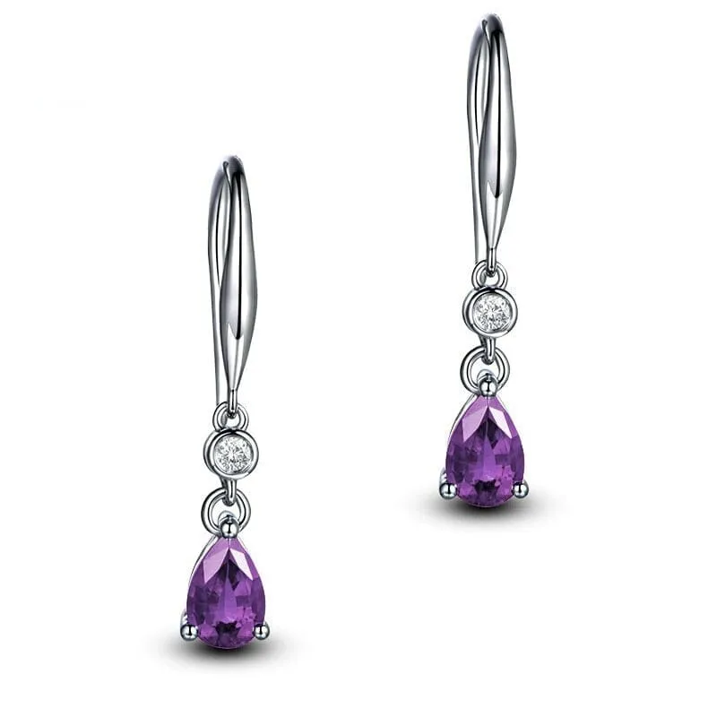 Fashion Smooth Tears/Waterdrop Pendientes Earrings - 925 Sterling Silver