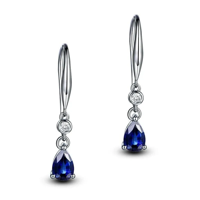 Fashion Smooth Tears/Waterdrop Pendientes Earrings - 925 Sterling Silver