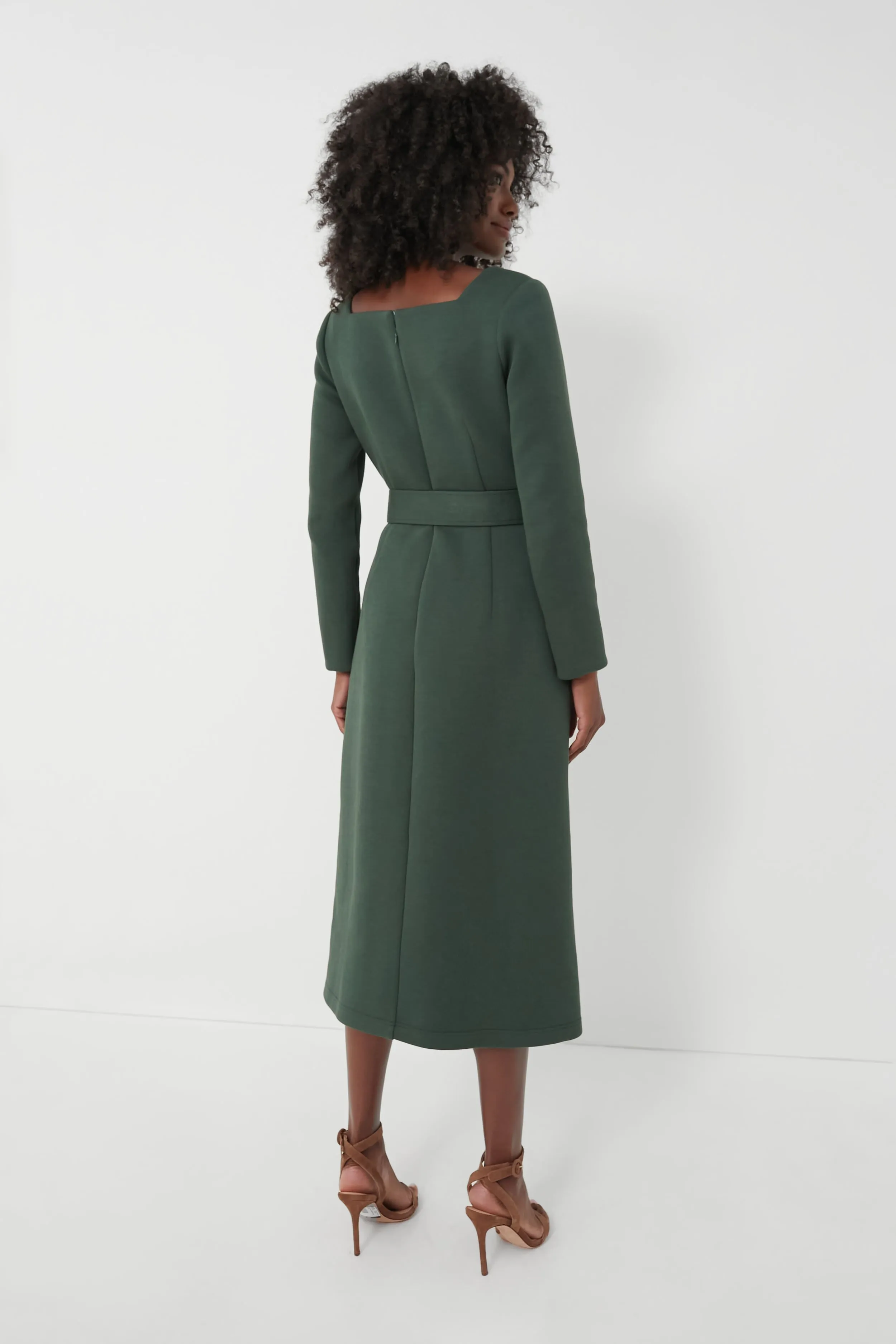 Forest Green Long Sleeve Elle Dress