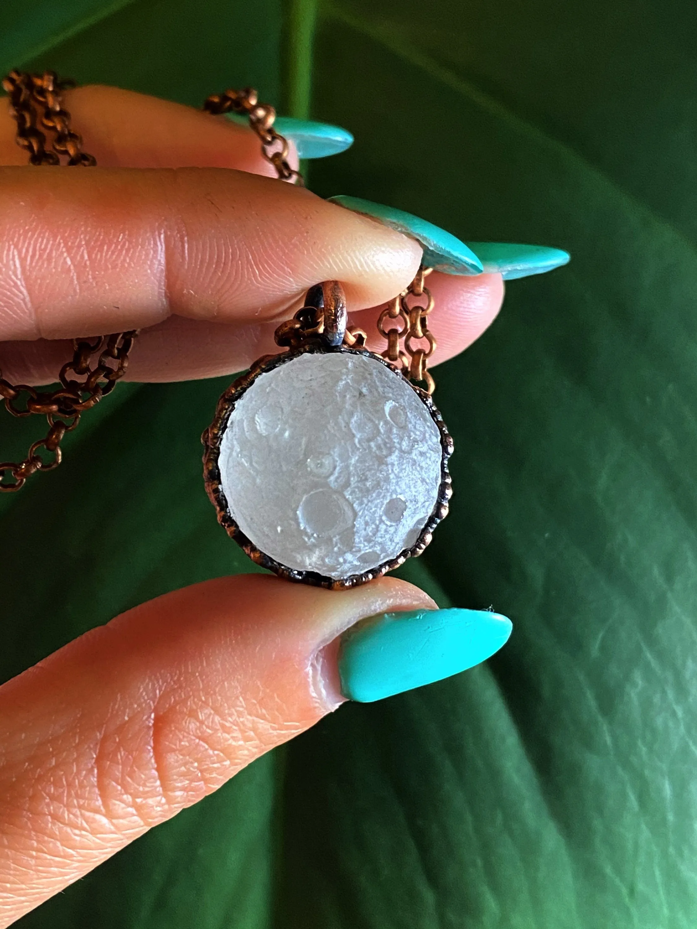 Full moon crystal necklace