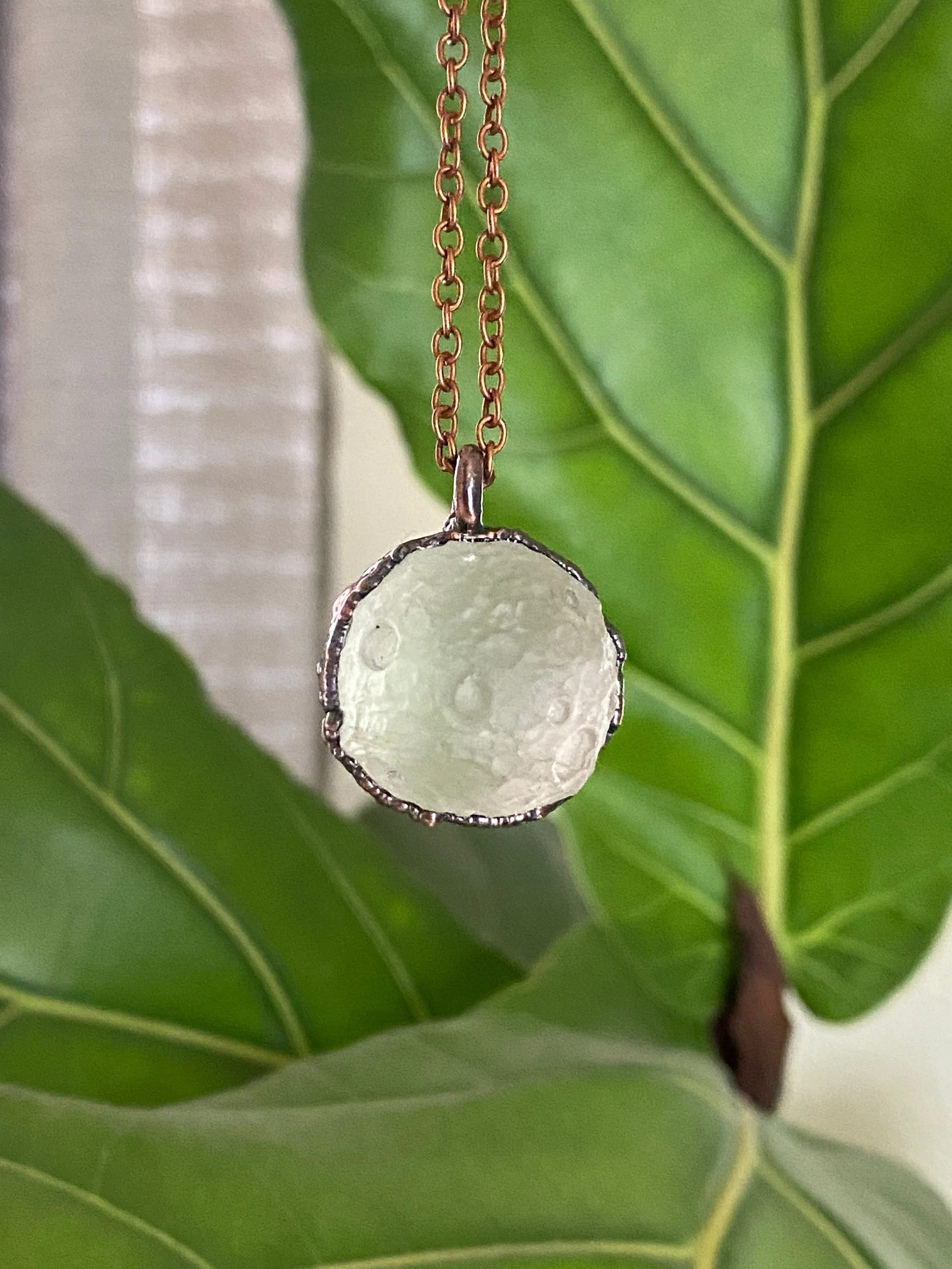 Full moon crystal necklace