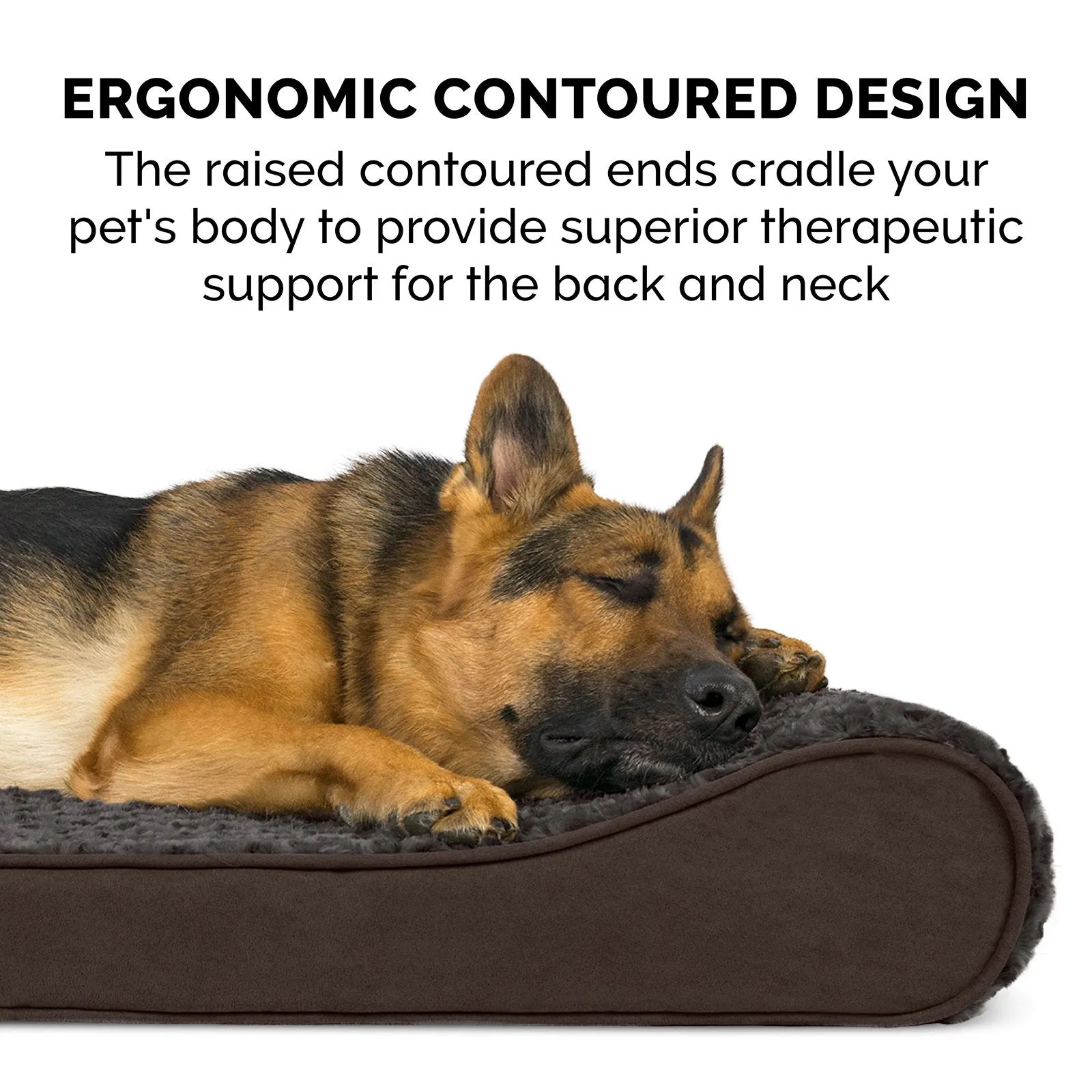 FurHaven Ultra Plush Luxe Lounger Orthopedic Dog Bed - Large, Chocolate