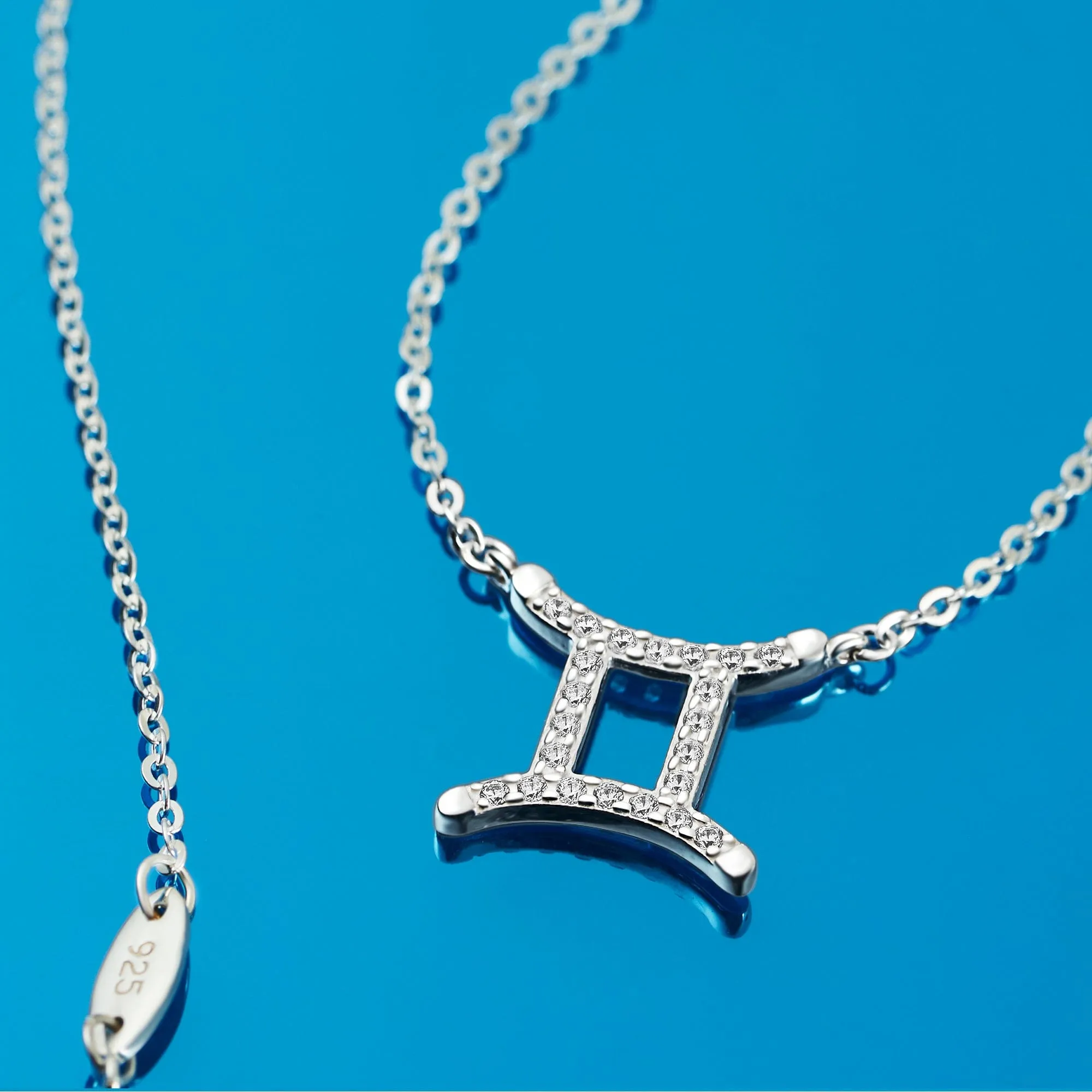 Gemini Zodiac Necklace Silver Constellation Horoscope