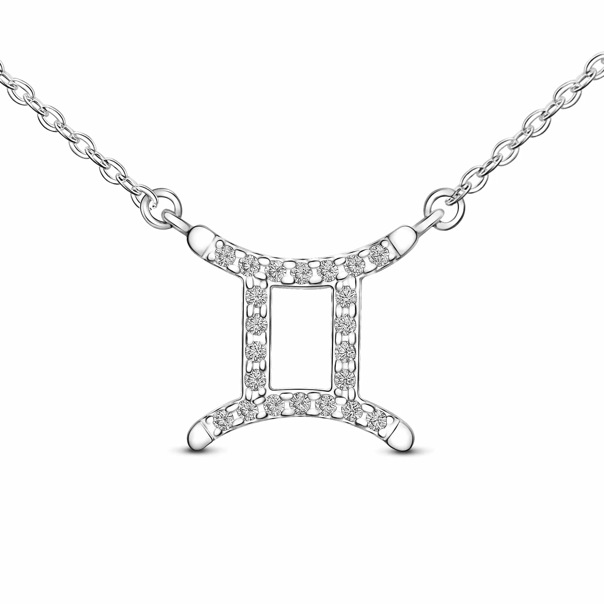 Gemini Zodiac Necklace Silver Constellation Horoscope