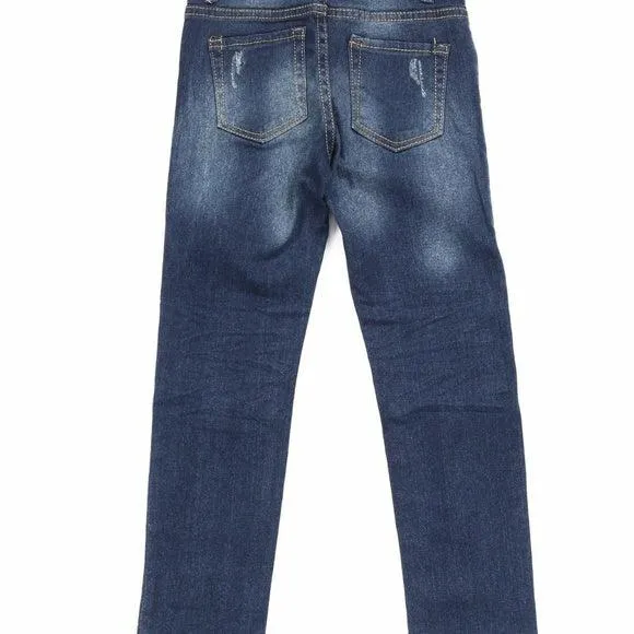 Girls blue Jeans with ankle zippers