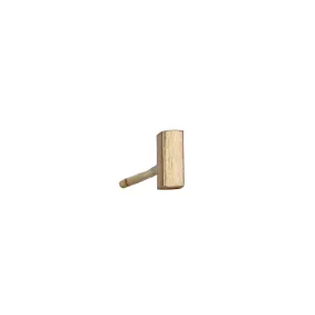 Gold Small Rectangular Bar Kenzie Stud