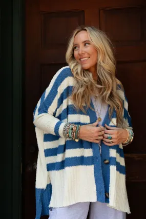 Great Stripes Cardigan - Blue