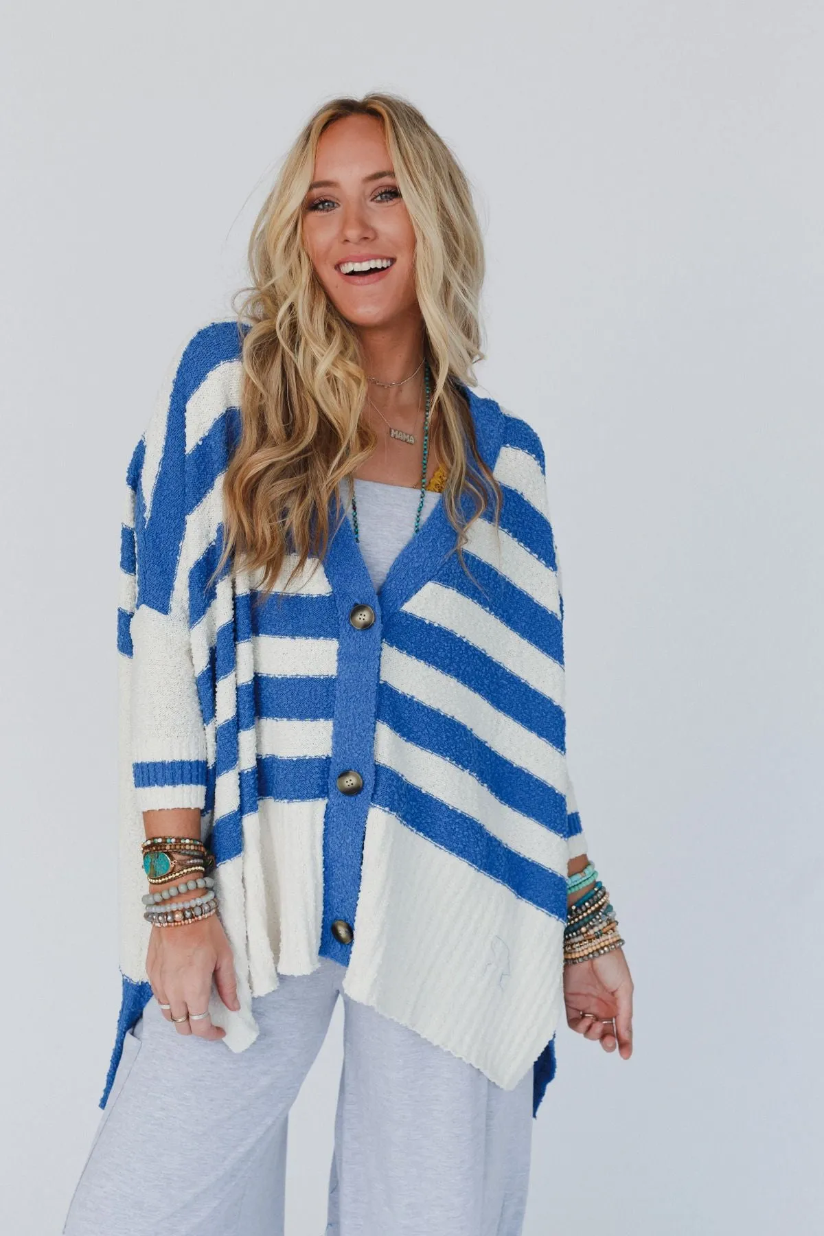 Great Stripes Cardigan - Blue