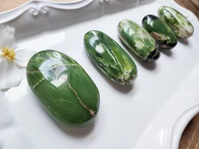 Green Tremolite Palm Stone