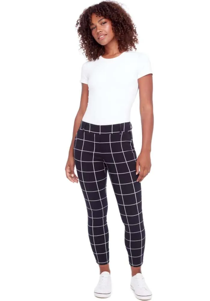 GWYNETH TEACUP ANKLE PANT (BLACK/WHITE) - TYLER MADISON