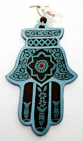 Hamsa Hand Wall Hanging Evil Eye Kabbalah Luck New Ceramics from holy land #619