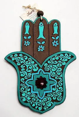 Hamsa Hand Wall Hanging Evil Eye Kabbalah Luck New Ceramics from holy land #707