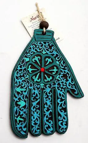 Hamsa Hand Wall Hanging Evil Eye Kabbalah Luck New Ceramics from holy land #715