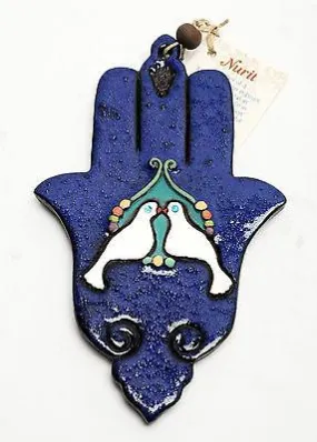 Hamsa Hand Wall Hanging Evil Eye Kabbalah Luck New Ceramics from holy land