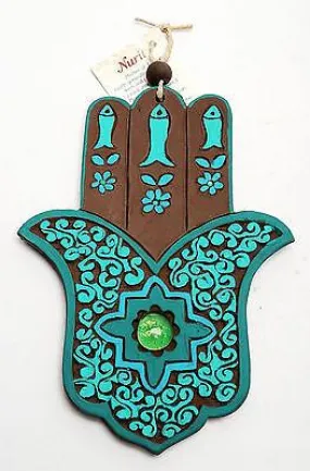 Hamsa Hand Wall Hanging Evil Eye Kabbalah Luck New Ceramics from holyland #607