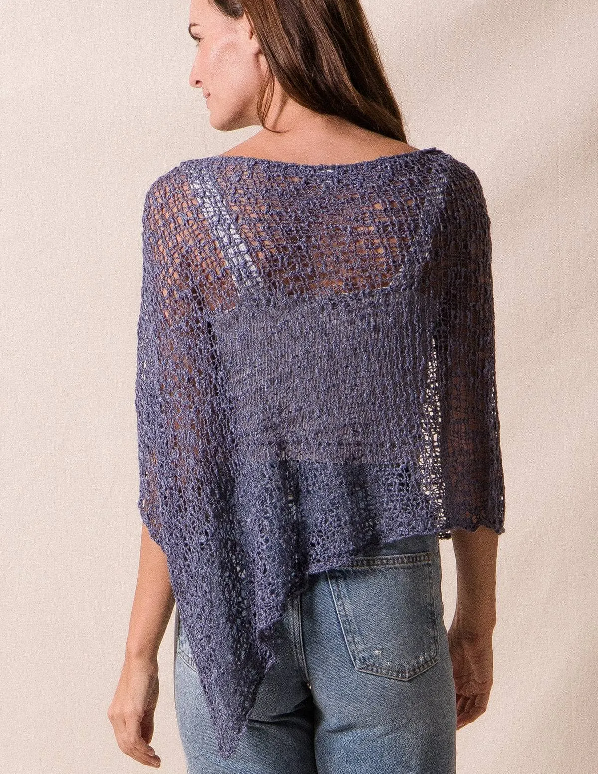 Handwoven Riva Knit Poncho - As-Is-Clearance