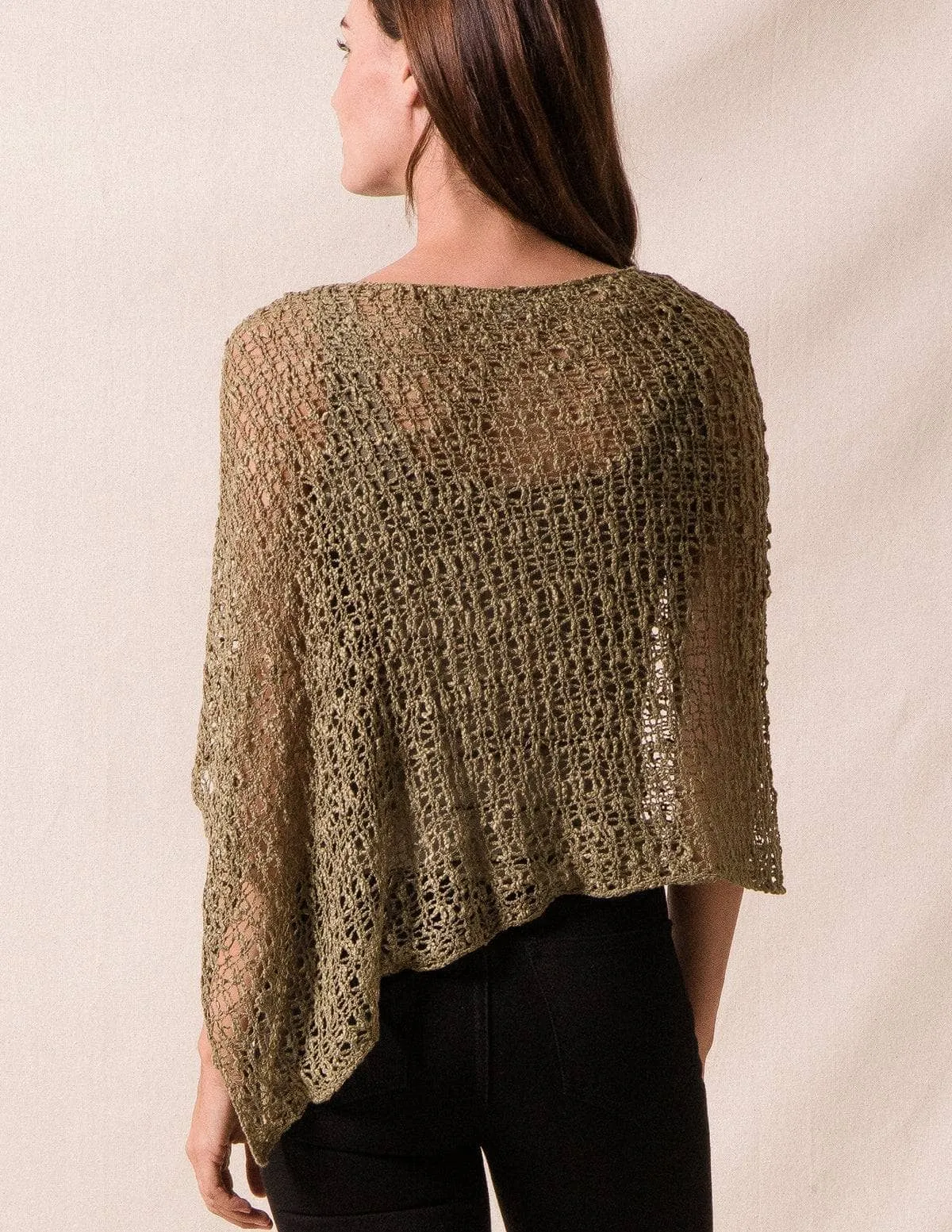 Handwoven Riva Knit Poncho - As-Is-Clearance