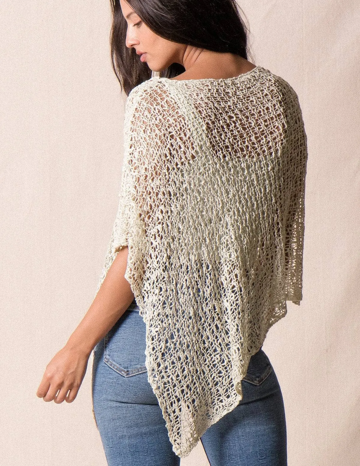 Handwoven Riva Knit Poncho - As-Is-Clearance