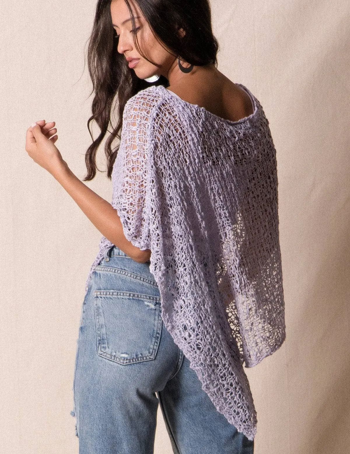 Handwoven Riva Knit Poncho - As-Is-Clearance