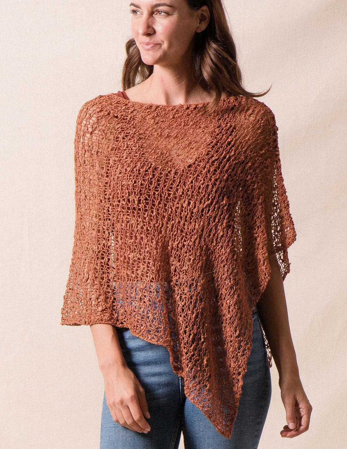 Handwoven Riva Knit Poncho - As-Is-Clearance