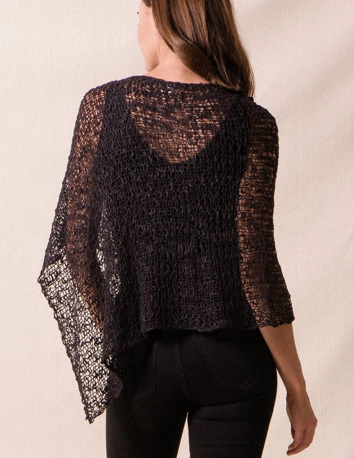 Handwoven Riva Knit Poncho - As-Is-Clearance